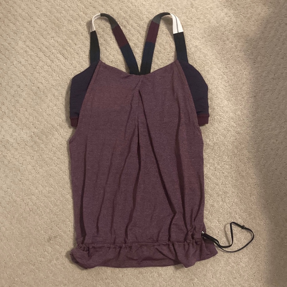 lululemon athletica Plum Marl Drawstring Tank